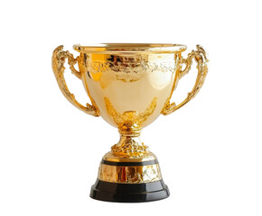 Golden Trophy - Symbol of Victory and Achievement , isolated on white background PNG