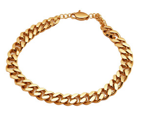Luxury Gold Chain Bracelet - Exquisite Men's Jewelry , isolated on white background PNG