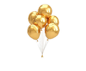 Golden Celebration Balloons - A Luxurious Festive Decor , isolated on white background PNG