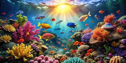 Capture the beauty of ocean life: breathtaking images of vibrant coral reef fish.