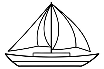 Minimalist Sailboat Vector Design