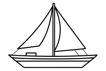 Minimalist Sailboat Vector Design