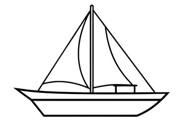 Minimalist Sailboat Vector Design