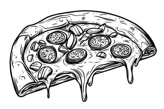 recommend clip art: Melted Pizza Slice Illustration