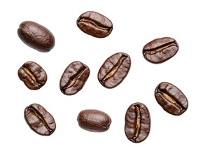 Obraz premium Roasted Coffee Beans: A Rich and Aromatic Treat , isolated on white background PNG
