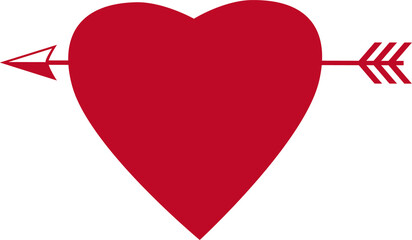 Valentine heart and arrow icon