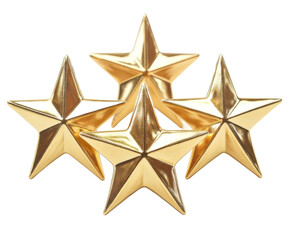Golden Stars: A Symbol of Excellence and Achievement , isolated on white background PNG