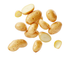 Obraz premium Fresh Potatoes: A Nutritional Delight for Healthy Eating , isolated on white background PNG