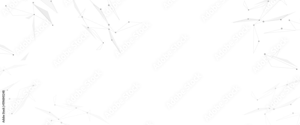 Poster Vector illustration of minimalistic design with connecting the dots and lines.