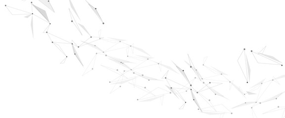 Vector illustration of minimalistic design with connecting the dots and lines.