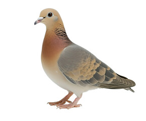 Fototapeta premium A Stunning Pigeon in Vibrant Hues: A Close-Up Portrait of a Feathered Friend , isolated on white background PNG