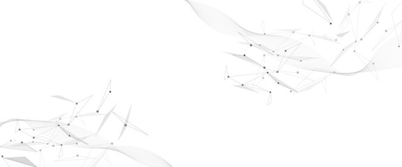 Vector illustration of minimalistic design with connecting the dots and lines.