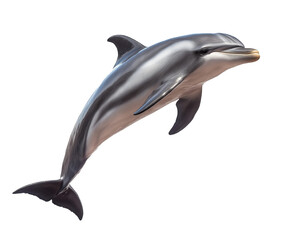 Obraz premium Majestic Dolphin Leaping in the Ocean's Embrace , isolated on white background PNG