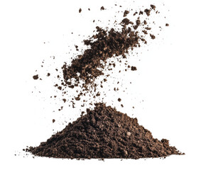 Organic Soil Pile - Rich Earth for Growth , isolated on white background PNG