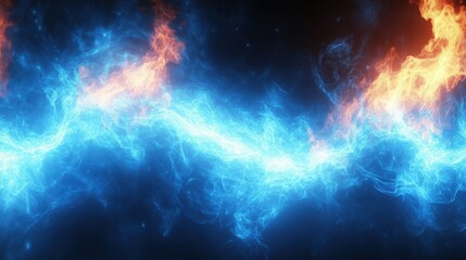 Obraz premium Fiery Energy Flow Abstract Background 50