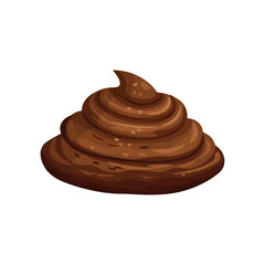 Brown pile of poop vector illustration cartoon style