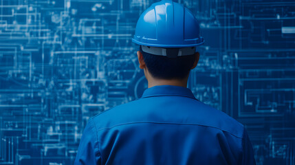 Engineer analyzing complex data patterns in technology lab modern environment focused view