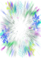 An abstract transparent iridescent color blur design element.
