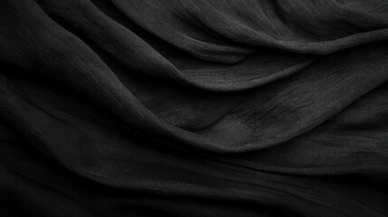 Fototapeta premium A black fabric with a pattern of lines and dots