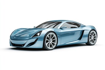 Electric car isolated on white background