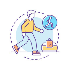 casual stroll vector icon, casual stroll vector illustration-simple illustration of casual stroll, perfect for casual stroll logos and icons and themed design 