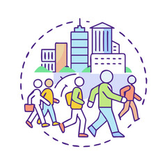 city walk tour vector icon, city walk tour vector illustration-simple illustration of city walk tour, perfect for city walk tour logos and icons and themed design 