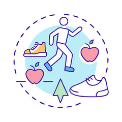 fitness walking vector icon, fitness walking vector illustration-simple illustration of fitness walking, perfect for fitness walking logos and icons and themed design 