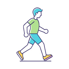Obraz premium fitness walking vector icon, fitness walking vector illustration-simple illustration of fitness walking, perfect for fitness walking logos and icons and themed design 
