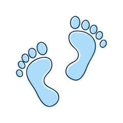 footprints vector icon, footprints vector illustration-simple illustration of footprints, perfect for footprints logos and icons and themed design 