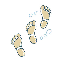 footsteps in snow vector icon, footsteps in snow vector illustration-simple illustration of footsteps in snow, perfect for footsteps in snow logos and icons and themed design 