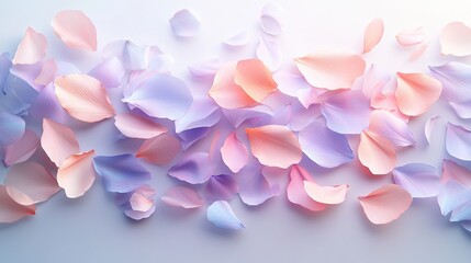 Fototapeta premium Typography made from cascading flower petals