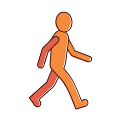 person walking silhouette icon, person walking silhouette vector,