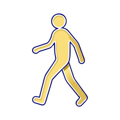 person walking silhouette icon, person walking silhouette vector,