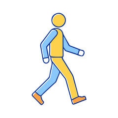 power walk pose vector icon, power walk pose vector illustration-simple illustration of power walk pose, perfect for power walk pose logos and icons and themed design 