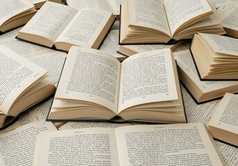 Obraz premium open books with text background 