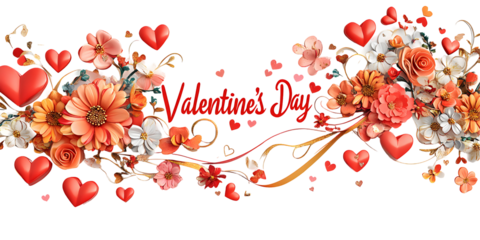 Romantic Floral Valentine's Day Banner