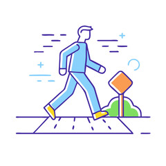 street walking vector icon, street walking vector illustration-simple illustration of street walking, perfect for street walking logos and icons and themed design 
