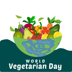 world vegetarian vector for wallpaper