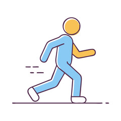 Fototapeta premium walking for fitness vector icon, walking for fitness vector illustration-simple illustration of walking for fitness, perfect for walking for fitness logos and icons and themed design 