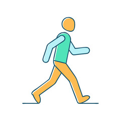 walking for fitness vector icon, walking for fitness vector illustration-simple illustration of walking for fitness, perfect for walking for fitness logos and icons and themed design 