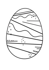 Coloring page egg, abstraction. Doodling.