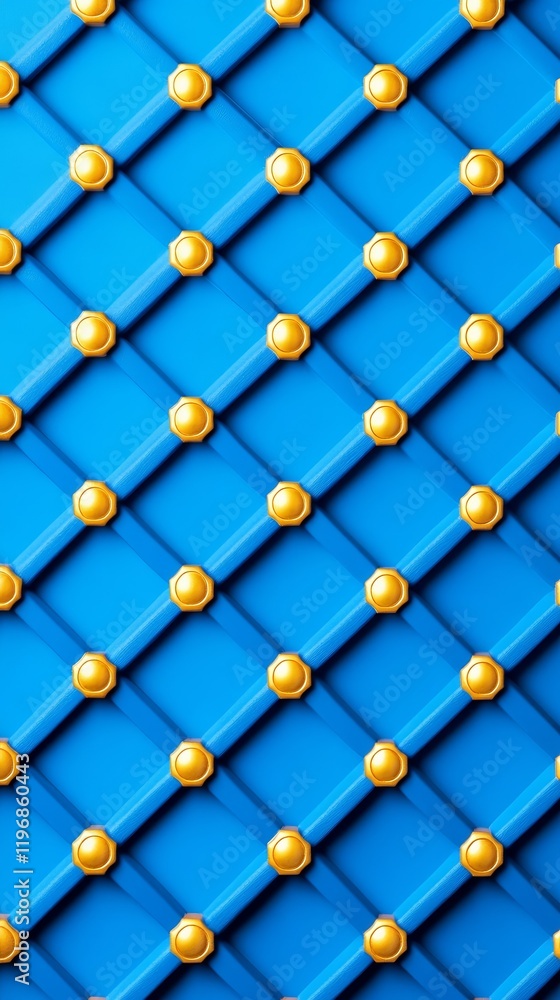 Poster a chic art deco design with parallel diagonal lines and golden hexagons arranged elegantly on a matt