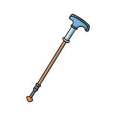 walking stick hiking vector icon, walking stick hiking vector illustration-simple illustration of walking stick hiking, perfect for walking stick hiking logos and icons and themed design 