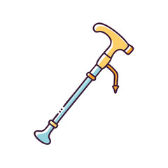 walking stick hiking vector icon, walking stick hiking vector illustration-simple illustration of walking stick hiking, perfect for walking stick hiking logos and icons and themed design 
