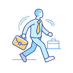 walking to work vector icon, walking to work vector illustration-simple illustration of walking to work, perfect for walking to work logos and icons and themed design 