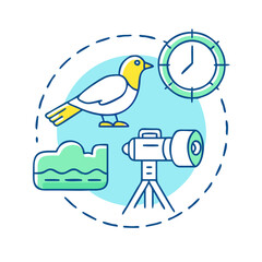 birdwatching vector icon, birdwatching vector illustration -simple illustration of birdwatching, perfect for birdwatching logos and icons and themed design 