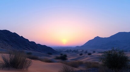 Desert Sunset Landscape