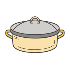 dutch oven vector icon, dutch oven vector illustration -simple illustration of dutch oven, perfect for dutch oven logos and icons and themed design 