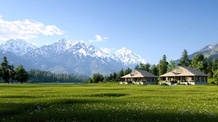 Mountain Homes and Green Field