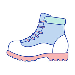 Fototapeta premium hiking boots vector icon, hiking boots vector illustration -simple illustration of hiking boots, perfect for hiking boots logos and icons and themed design 